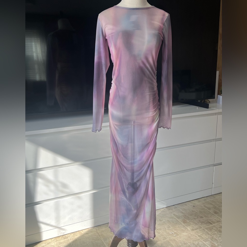 H&M Sheer Pink/Lavender Wrap Top and Dress - Picture 4 of 6